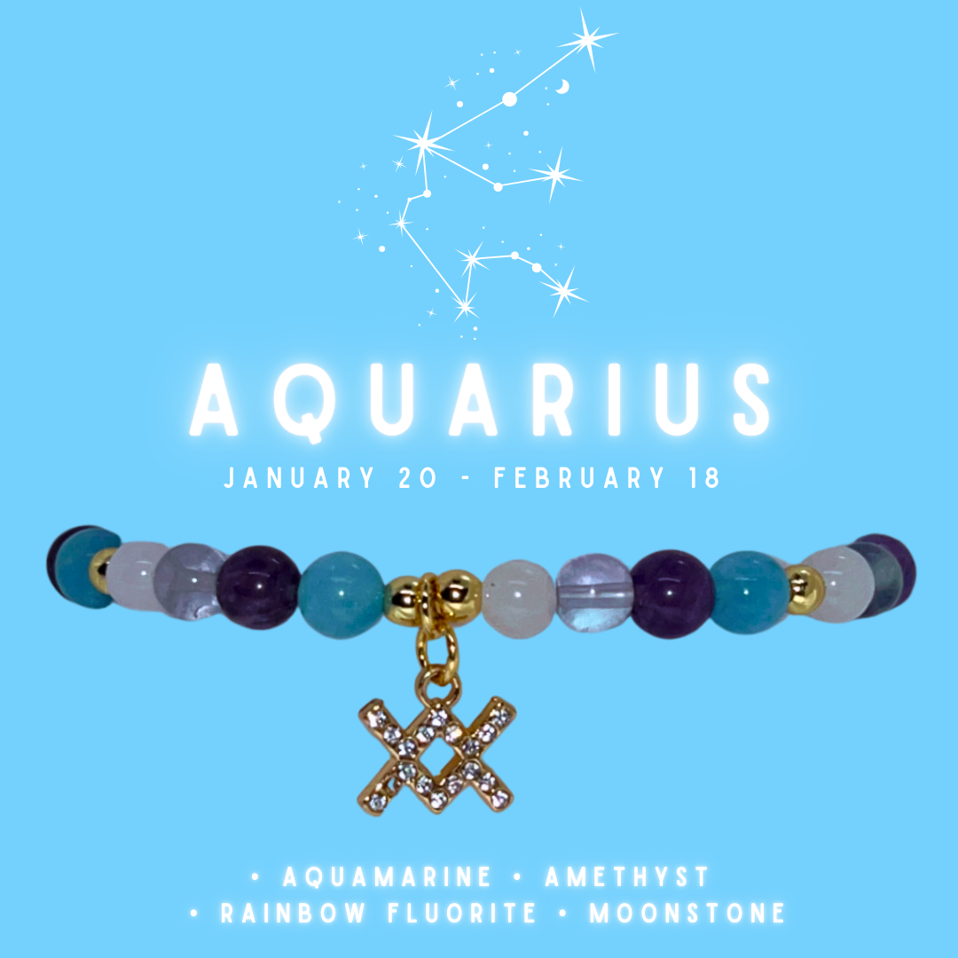 Zodiac Crystal Bracelet (Gold)