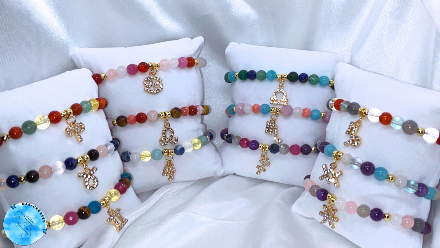Zodiac Crystal Bracelet (Gold)