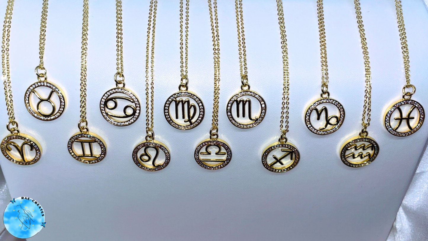 Zodiac Symbol Necklace (Gold)